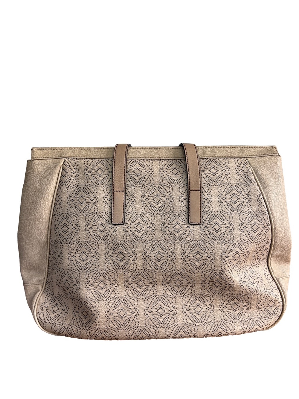 Loewe Anagram Shoulder Bag Kite Satchel Coated Canvas & Leather Tote - Picture 5 of 16